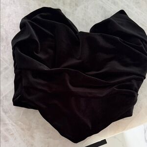 House of CB Black Velvet Top